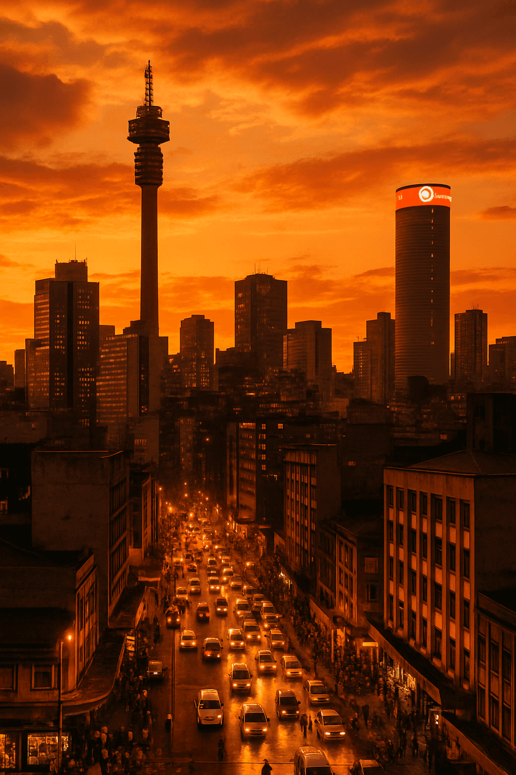 Vibrant Johannesburg Sunset - Future and Hope